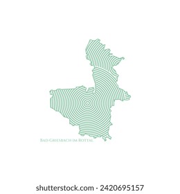 Bad Griesbach im Rottal Map - World Map International vector template. German region silhouette vector illustration