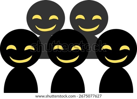 Bad guy character illustration group