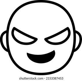Bad guy face isolated vector illustration. svg