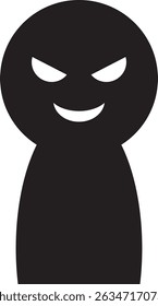 Ilustração do cara mau, silhueta do cara mau