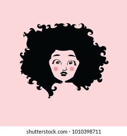 Bad Hair Day. Vector Illustration.