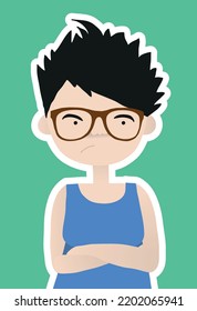 Bad Hair Day Vector Illustration