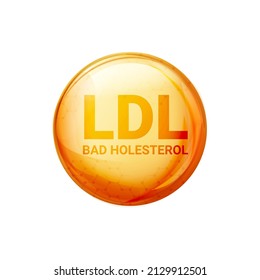 Bad HDL Cholesterol Icon Blood Vessel Density. Vector High Cholesterol Level