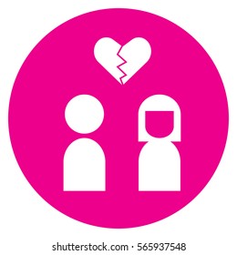  bad heart icon on pink background