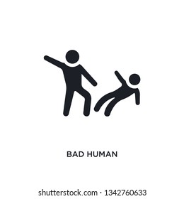 bad human isolated icon. simple element illustration from feelings concept icons. 