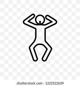 bad human vector linear icon isolated on transparent background, bad human transparency concept can be used for web and mobile