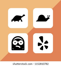 bad icon. 4 bad set with angry, slow and yelp vector icons for web and mobile app