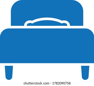 icono incorrecto. cama con icono de almohada. (versión azul)