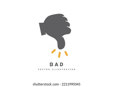 bad icon thumb vector illustration