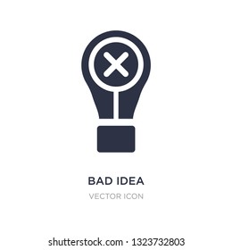 bad idea icon on white background. Simple element illustration from UI concept. bad idea sign icon symbol design.