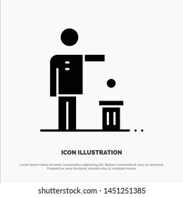 Bad, Idea, Ideas, Recycling, Thought solid Glyph Icon vector