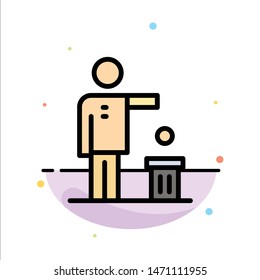 Bad, Idea, Ideas, Recycling, Thought Abstract Flat Color Icon Template. Vector Icon Template background