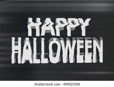 Bad jammed distorted  photocopy style spooky Happy Halloween typography