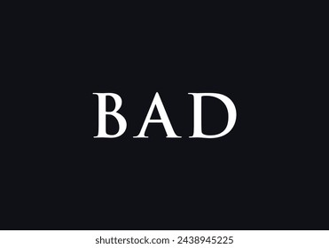 BAD Letter Logo Design Vector Template. Abstract Letter BAD Linked Logo