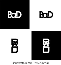 bad letter original monogram logo design set