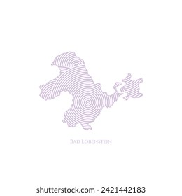 Bad Lobenstein Map - World Map International vector template. German region silhouette vector illustration