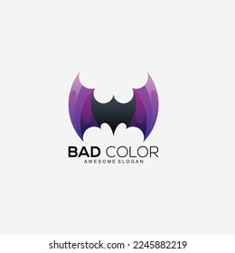 bad logo gradient colorful design template