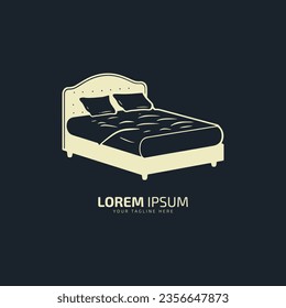 bad logo, vector, icon, bed silhouette design minimal