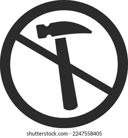 Bad maintenance icon, maintenance error icon black vector