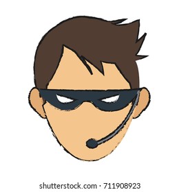 Bad man with mask