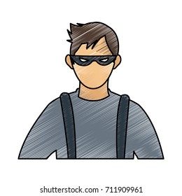 Bad man with mask