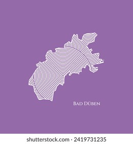 Bad Düben Map - World Map International vector template. German region silhouette vector illustration