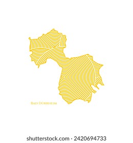 Bad Dürrheim Map - World Map International vector template. German region silhouette vector illustration