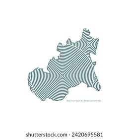 Bad Gottleuba-Berggießhübel Map - World Map International vector template. German region silhouette vector illustration