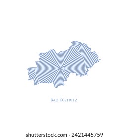 Bad Köstritz Map - World Map International vector template. German region silhouette vector illustration