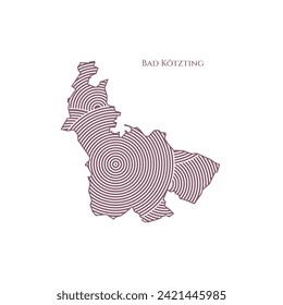 Bad Kötzting Map - World Map International vector template. German region silhouette vector illustration