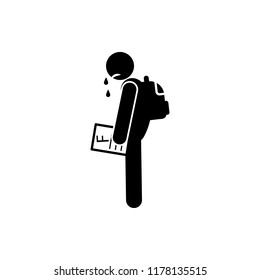 bad mark icon. Element of back to school icon for mobile concept and web apps. Glyph bad mark icon can be used for web and mobile