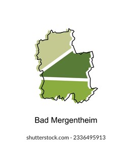 Bad Mergentheim map.vector map of the German Country Vector illustration design template on white background
