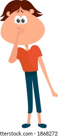 Bad nausea, illustration, vector on white background.