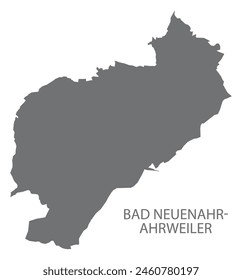 Bad Neuenahr-Ahrweiler German city map grey illustration silhouette shape