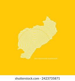 Bad Neuenahr-Ahrweiler Map - World Map International vector template. German region silhouette vector illustration