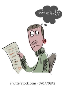 Bad News. Vector illustration