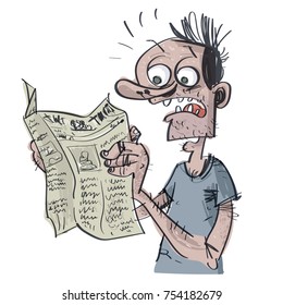 Bad News. Vector illustration