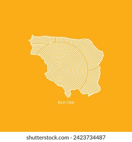 Mapa de órbita incorrecto - Mapa mundial de la plantilla de vector internacional. Ilustración vectorial de silueta de la región alemana