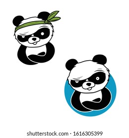 Bad panda vector character icon