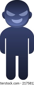 Bad person isolated vector illustration.