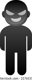 Bad person isolated vector illustration.