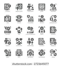 Bad Quality Icon pack for your website, mobile, presentation, and logo design. Bad Quality Icon solid design. Vector graphics illustration and editable stroke.