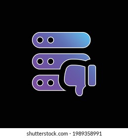 Bad Review blue gradient vector icon