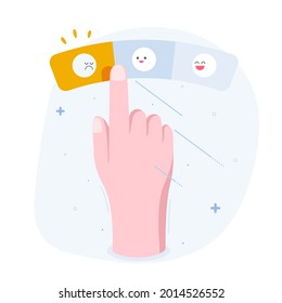 Bad review concept design. Online negative user feedback. 
Customer experience ranking. Dislike, complaint, bad rate. Web comment. Angry client testimonial. Social survey result. Vector illustration. 