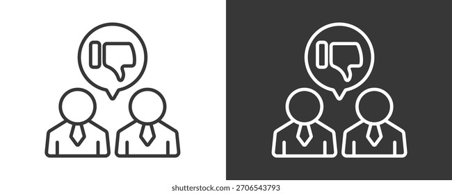 Bad Review Icon Set Vector Collection Isolated In Black And White