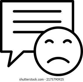 Bad Review Line Icon Vector Design