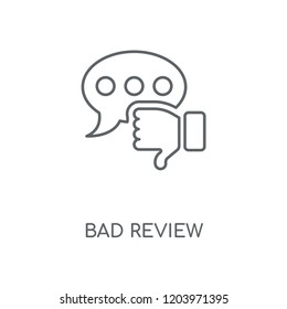 Bad review linear icon. Bad review concept stroke symbol design. Thin graphic elements vector illustration, outline pattern on a white background, eps 10.