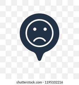 Bad review vector icon isolated on transparent background, Bad review transparency concept can be used web and mobile