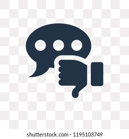 Bad review vector icon isolated on transparent background, Bad review transparency concept can be used web and mobile