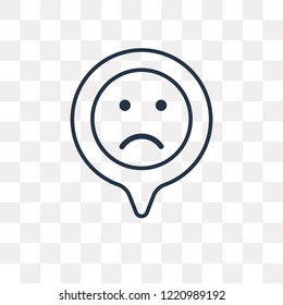 Bad review vector outline icon isolated on transparent background, high quality linear Bad review transparency concept can be used web and mobile